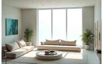 Minimalistisches Wohnambiente mit smarter Technik
